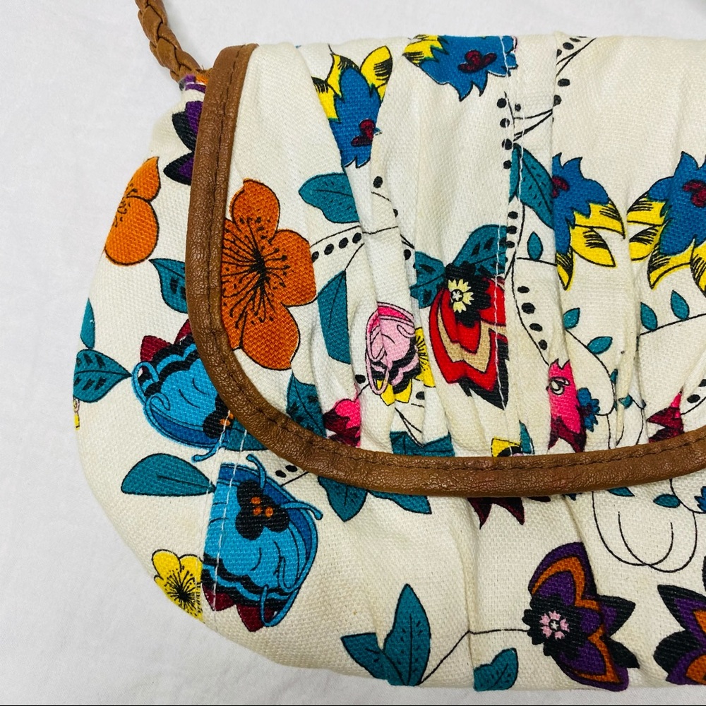 Blanco crossbody small tan floral bag ladies. - Picture 3 of 11